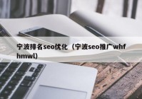 寧波排名seo優(yōu)化（寧波seo推廣whfhmwl）