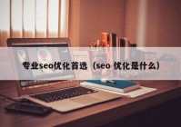 專(zhuān)業(yè)seo優(yōu)化首選（seo 優(yōu)化是什么）