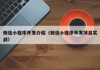 微信小程序開(kāi)發(fā)介紹（微信小程序開(kāi)發(fā)項目實(shí)戰）