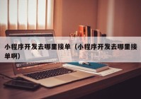 小程序開(kāi)發(fā)去哪里接單（小程序開(kāi)發(fā)去哪里接單?。? /></a>
		</div>
		<div   id=