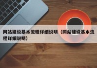 網(wǎng)站建設基本流程詳細說(shuō)明（網(wǎng)站建設基本流程詳細說(shuō)明）