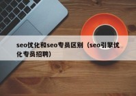 seo優(yōu)化和seo專(zhuān)員區別（seo引擎優(yōu)化專(zhuān)員招聘）