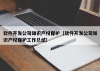 軟件開(kāi)發(fā)公司知識產(chǎn)權保護（軟件開(kāi)發(fā)公司知識產(chǎn)權保護工作總結）