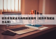 軟件開(kāi)發(fā)就業(yè)方向和前景如何（軟件開(kāi)發(fā)就業(yè)怎么樣）